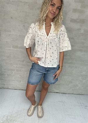 Siama dobby flower bluse Neo Noir 